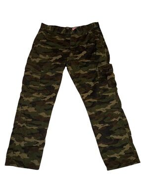 Wrangler Camo Cargo Pants Green Camouflage